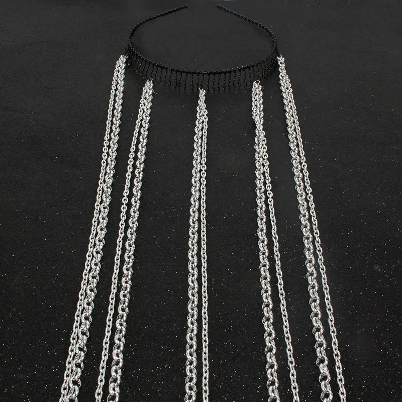 

Popular hairdressing hair - gear - type aluminum chain tidal - flow - atmosphere octagonal chain fringe hair hoop hair chain