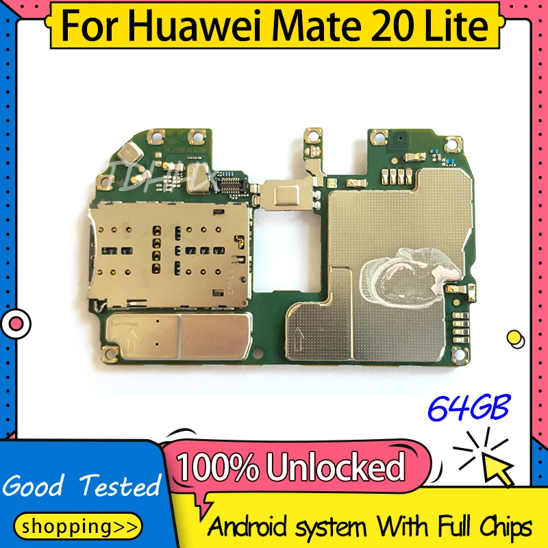 100% разблокированная материнская плата для HuaWei Mate 20 Lite 4 ГБ ОЗУ 64 Гб ПЗУ