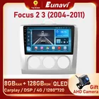 Eunavi 2DIN Android 10 автомобильный Радио мультимедийный видео плеер GPS QLED 4G WIFI головное устройство для Ford Focus 2 3 Mk2 Mk3 2004 - 2011