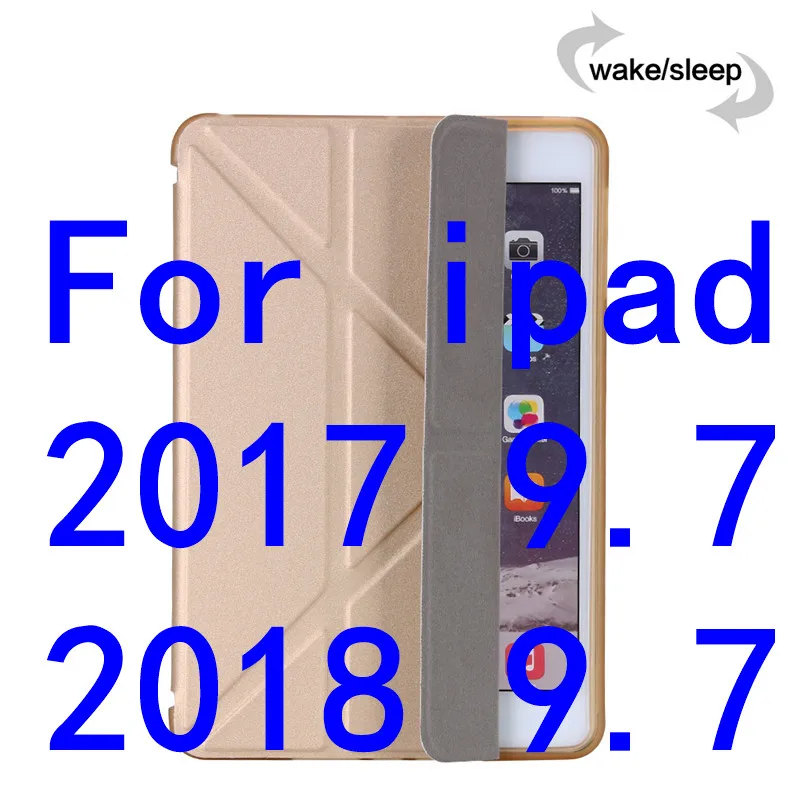 5th 6thgold ТПУ чехол для iPad Pro 10," Air 3 тонкий мягкий сенсорный Магнитный чехол-подставка для iPad 9,7 чехол 5th 6th чехол для планшета+ ручка - Цвет: 5th 6thgold