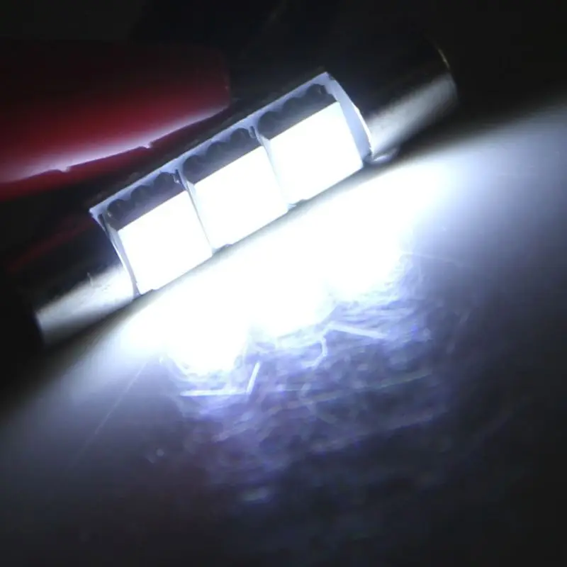 1 шт. Белая светодиодная лампа T6 5050 31 мм 3 SMD для автомобиля солнцезащитный козырек