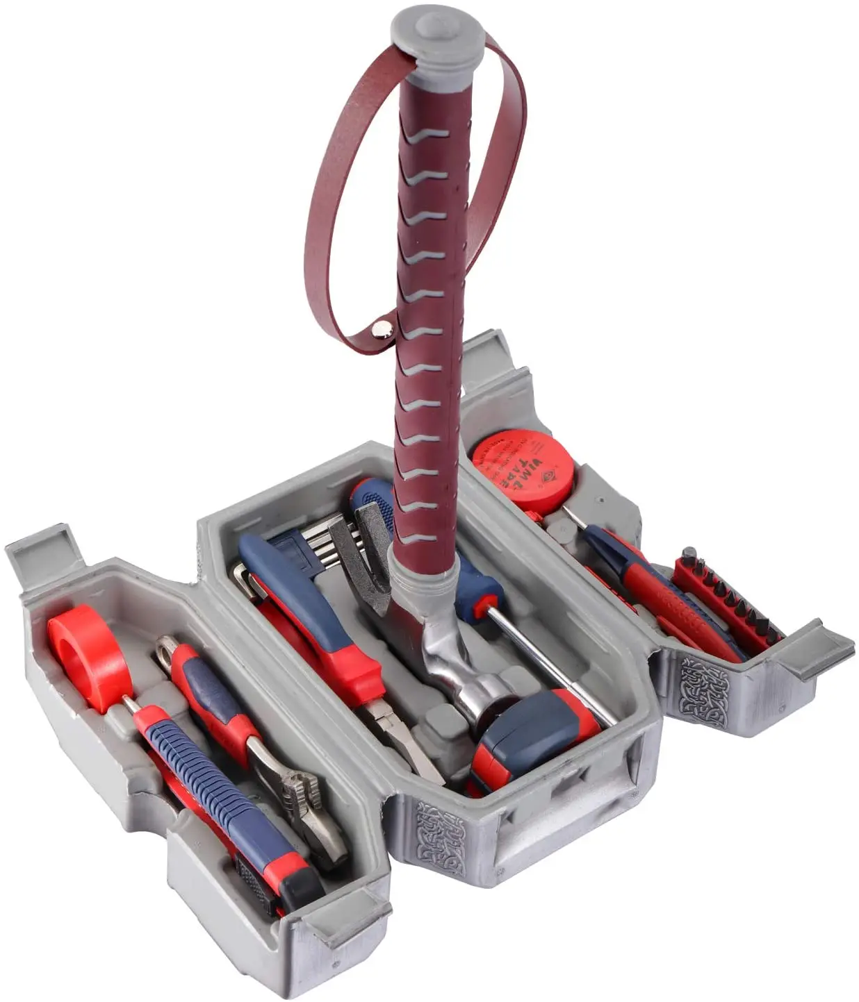 Hammer Tool Kit, Daily Repair Filled Household Tool Case Pliers ect DIY Repair Kits Multi Tools Hammer Accessories Set enlarge