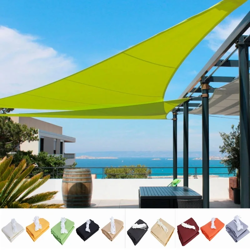 

Big Size Green 300D 100% Polyester Canopy Garden Shelter Balcony Pavilion Rainproof Sunshade Net Pergola Gazebo Sun Sails