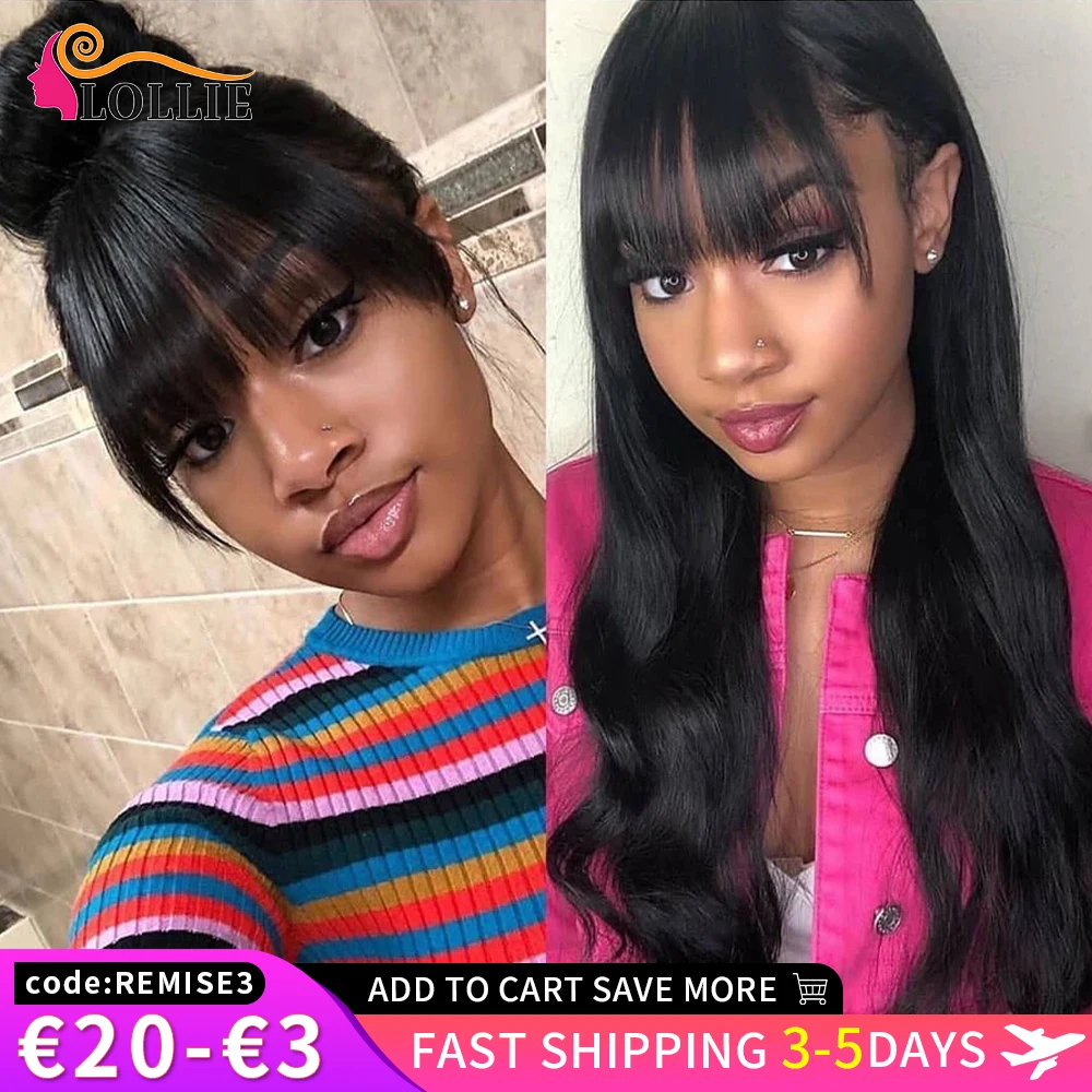 Парик из человеческих волос с челкой парик парики короткие средние и длинные