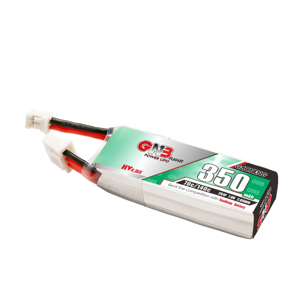 2PCS GAONENG GNB 350mah 2S 7.6V 70C/140C HV Lipo Battery With PH2.0/XT30 Plug For Emax Tinyhawk S Four Axis Indoor FPV Drones | Игрушки и
