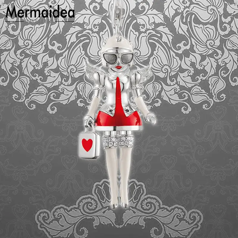 Медсестры космический Ангел Кулон Модные ювелирные изделия посеребренный