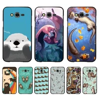 cute cartoon otter phone case for samsung galaxy j 4plus j6 j5 j72016 j7prime cover for j7core j6plus