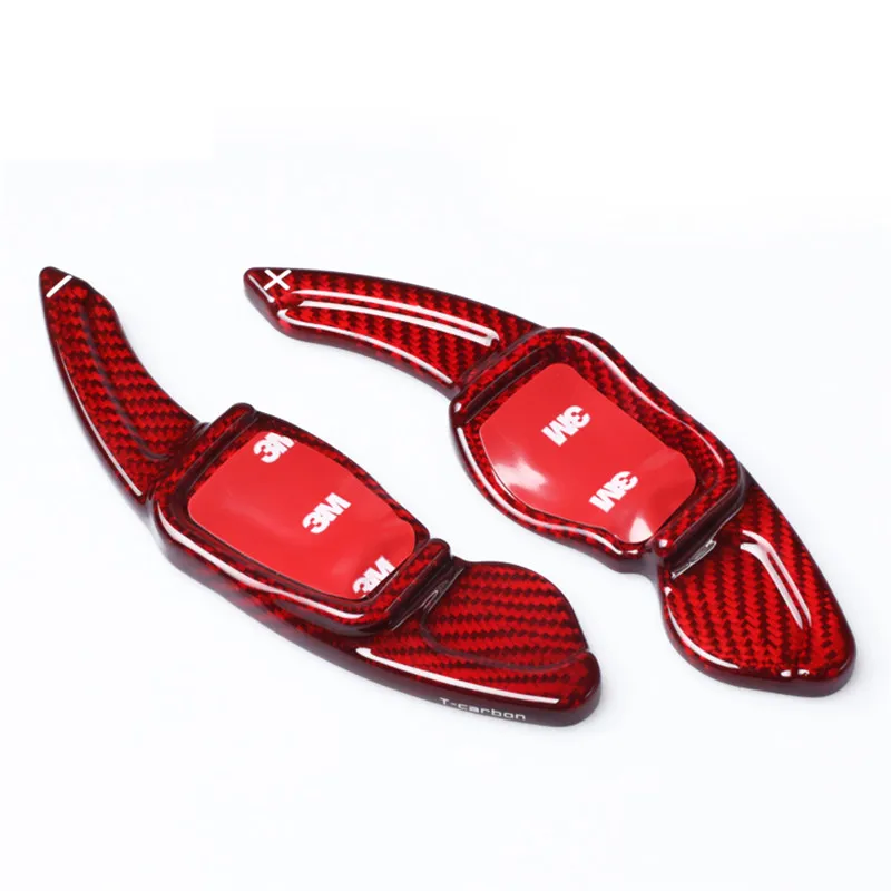 

Lengthen Style Red Glass fiber Steering wheel paddle shift Fit For Golf6