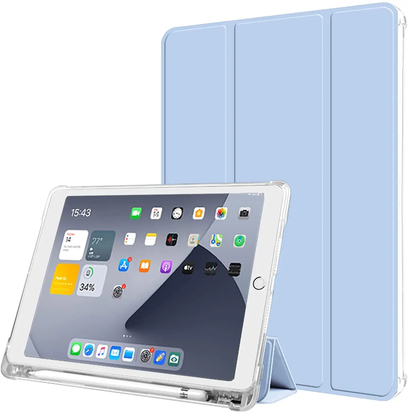 

Чехол Aoub для iPad Air 3-го поколения/Pro 10,5, тройной стенд, Автоматический Режим сна/пробуждения, тонкий умный чехол, матовый полупрозрачный мягки...