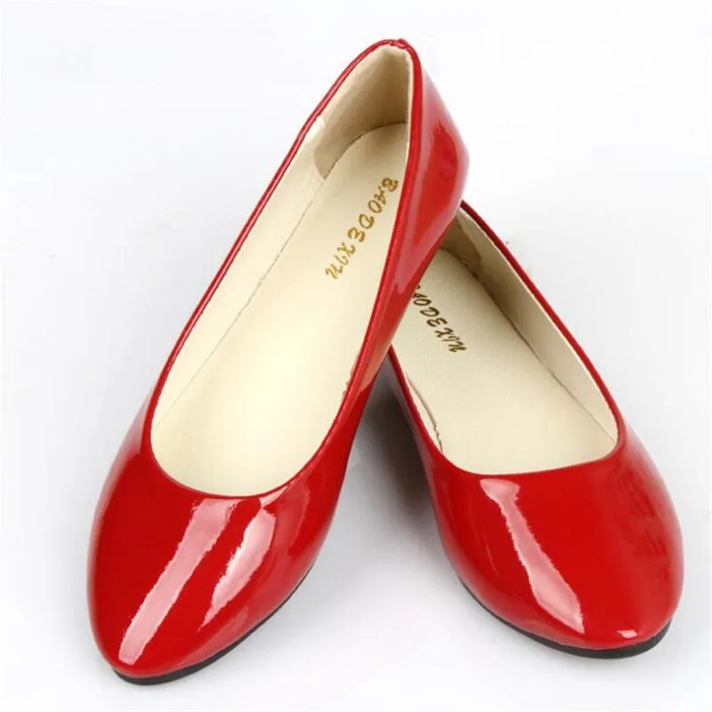 Размера плюс Большие размеры 35 43 и выше женские туфли из полиуретановой кожи на