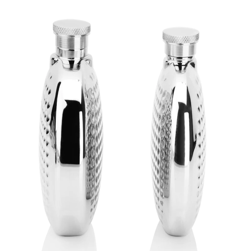 Круглая фляжка из нержавеющей стали 304 портативная круглая мини бутылка для вина