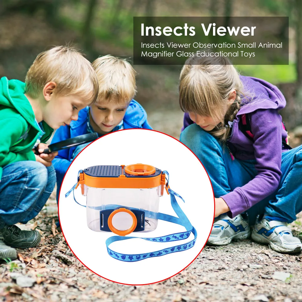 Caja de observaci&oacute;n de insectos port&aacute;til, utensilios de ense&ntilde;anza de exploraci&oacute;n de ciencia infantil, juguetes de recipientes para experimentos, Juguetes Divertidos para ni&ntilde;os-2