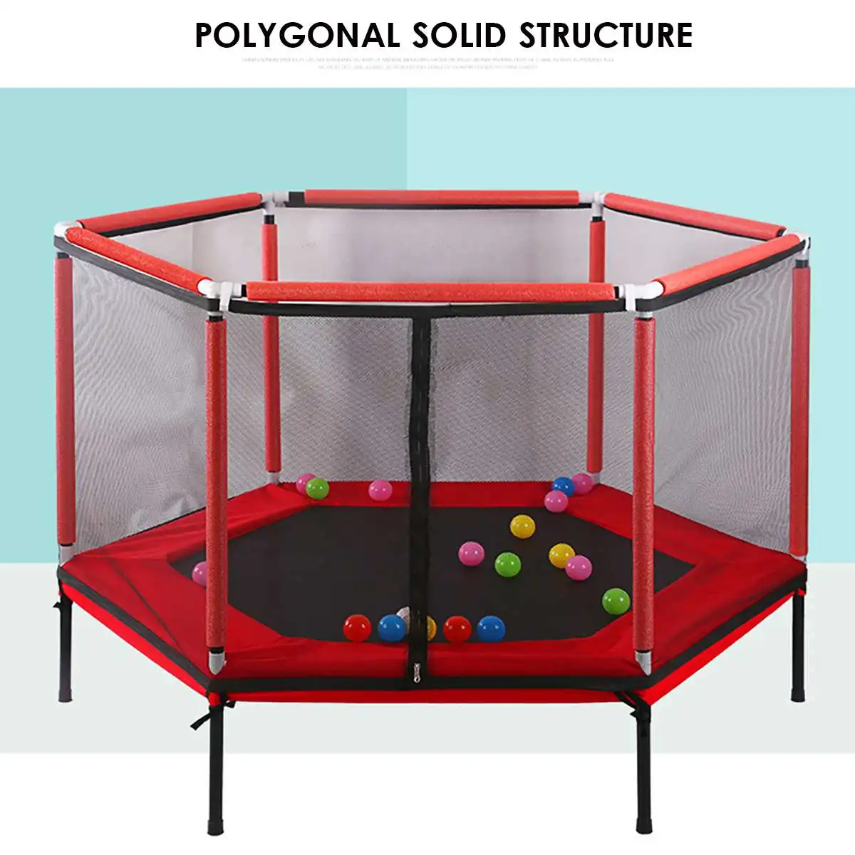 

Indoor Trampoline with Protection Net Adult Children Jumping Bed Outdoor Trampolines Exercise Bed Fitness Equipment Large 157cm