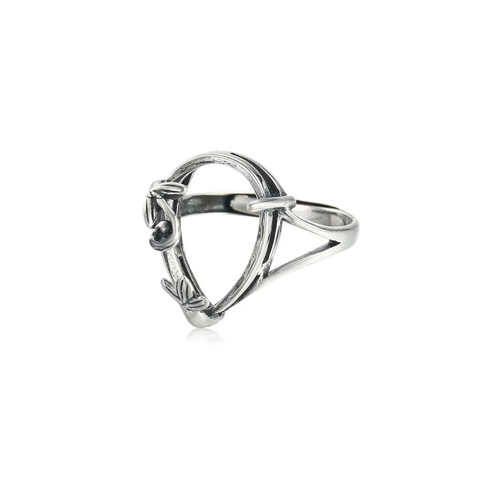 

Ring Blank for 9x14mm Teardrop Cabochons Antique Style Ring Setting Thai Sterling Silver Adjustable Ring Base SR0386