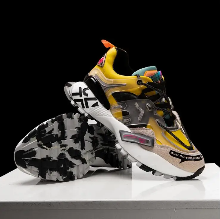 Новые мужские массивные кроссовки повседневная обувь на плоской подошве со