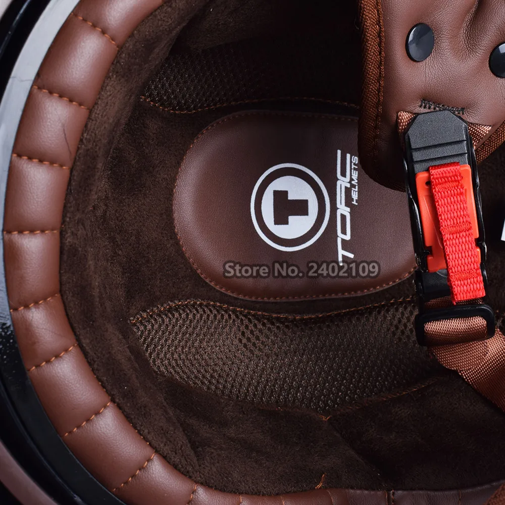 Cruiser Motorcycle Helmet Open Face Half Vintage T553 Moto Casque Casco motocicleta Capacete DOT Men's Helmets | Автомобили и