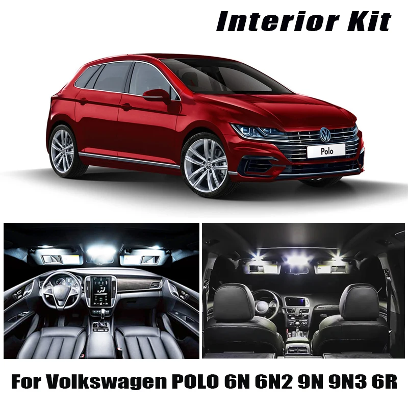 Автомобильная светодиодная лампа Canbus s для Volkswagen POLO 6N 6N2 9N 9N3 6R 95 светодиодов без