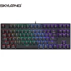 Беспроводная механическая клавиатура Skyloong GK87S, игровая клавиатура с 87 клавишами, клавишами горячей замены ABS, RGB-подсветкой, Bluetooth для MACWin