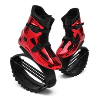 shiny red upgrade running stilts anti gravity boots indoor outdoor sports body gym bounce shoes