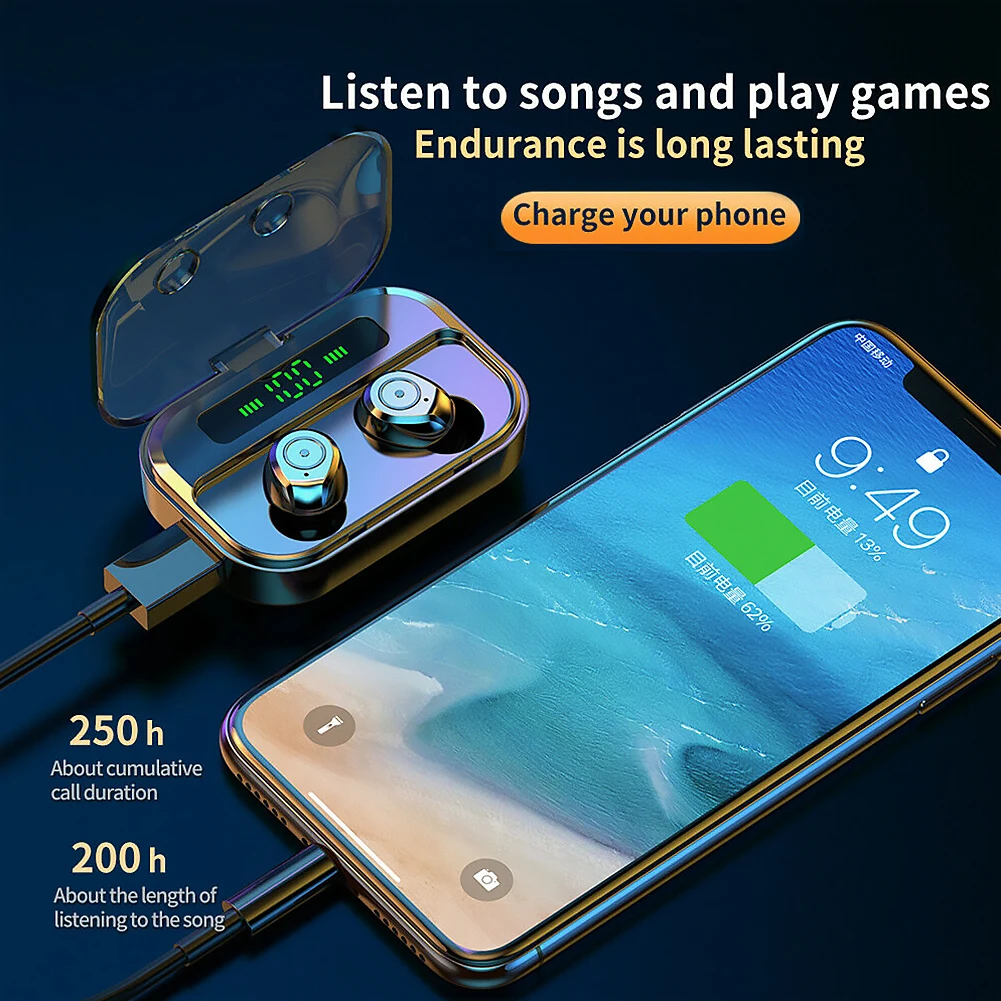 Беспроводная стерео бинауральная гарнитура Bluetooth 5 0 горячая Распродажа прочные