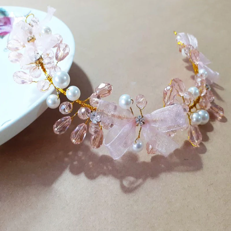 Свадебный головной убор для невесты в виде короны женский свадебный ручной