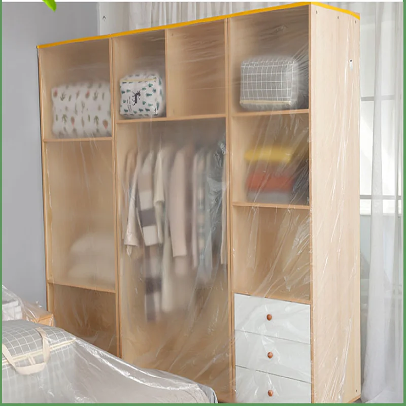 

Disposable Furniture Dust Cloth Cover With Tape Fixed Large Size Protective Film Bed Sofa Wardrobe Household Decoration