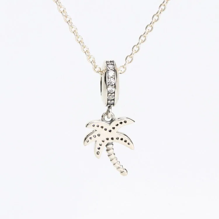 

Original 925 Sterling Silver Charm New Style With Crystal Coconut Pendant Fit Pandora Women Bracelet & Necklace Diy Jewelry