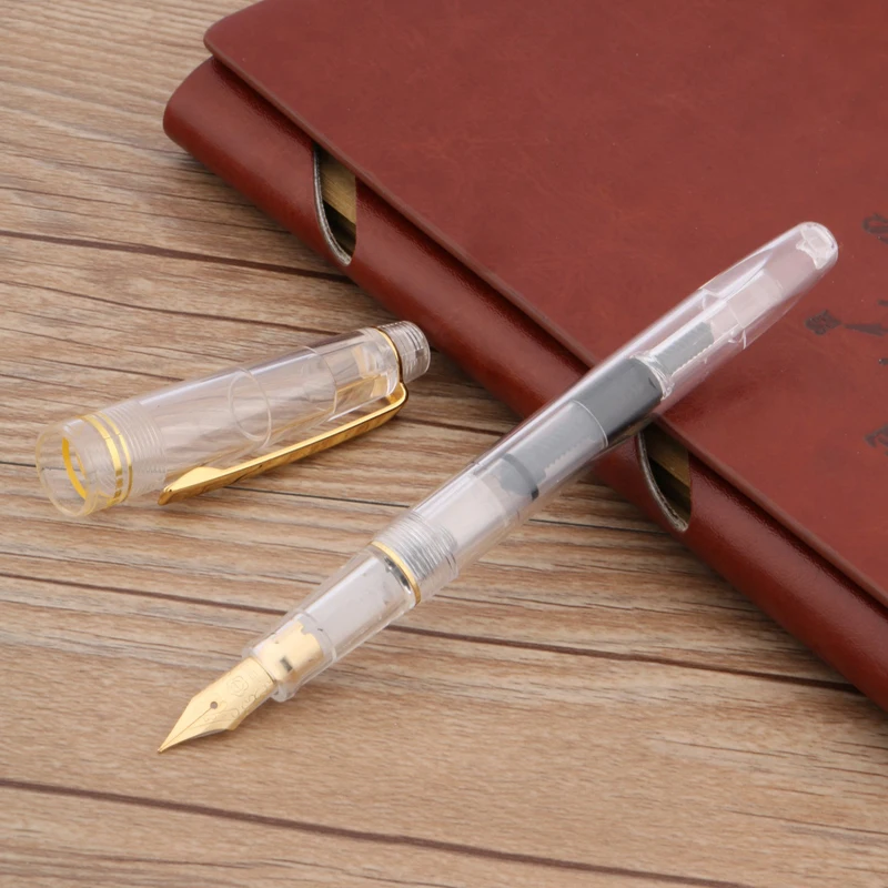 Офисный пластиковый модный подарок героя Золотая прозрачная цветная чернильная
