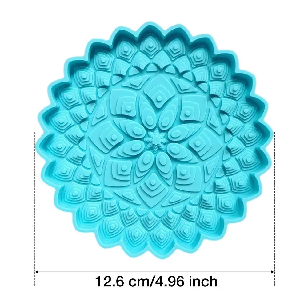 

Coaster Mold DIY Crystal Epoxy Coaster mould manual make Crafts home desktop decoration Retro Carved Coaster silicone mold