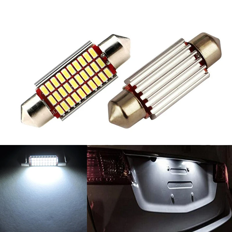 

2x Car Led Error Free 36mm C5W 3014 SMD Lamp 12V License Plate Lights For Volkswagen Golf 3 4 5 6 Passat 3c B6 B5 Polo