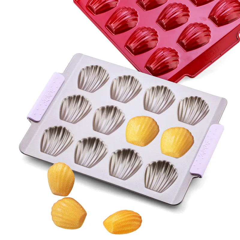 

Non-Stick Madeleine Pan Bakeware 12 Seashell Shapes Cake Baking Nonstick Pan Mold For Baking Carbon Steel Bakeware Tool