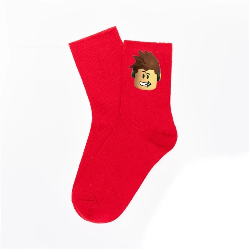 Roblox Socks Game Anime Figure Men Women's Autumn Winter Candy Color Medium Tube Casual Sports Stockings Baby Boys Girls Gifts | Игрушки