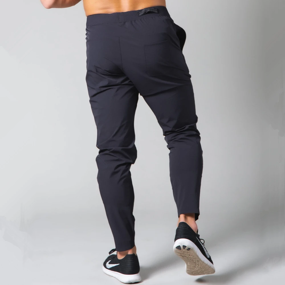 Black Joggers Pants Men Running Sweatpants Quick dry Trackpants Gym Fitness Sport Trousers Male Summer Thin Training Bottoms