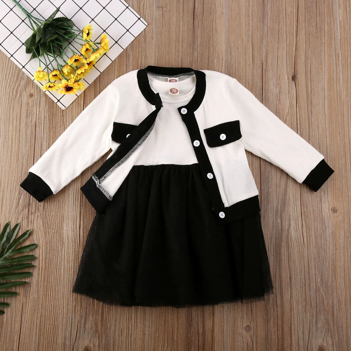 2019 элегантные комплекты одежды для маленьких девочек верхняя одежда с длинными