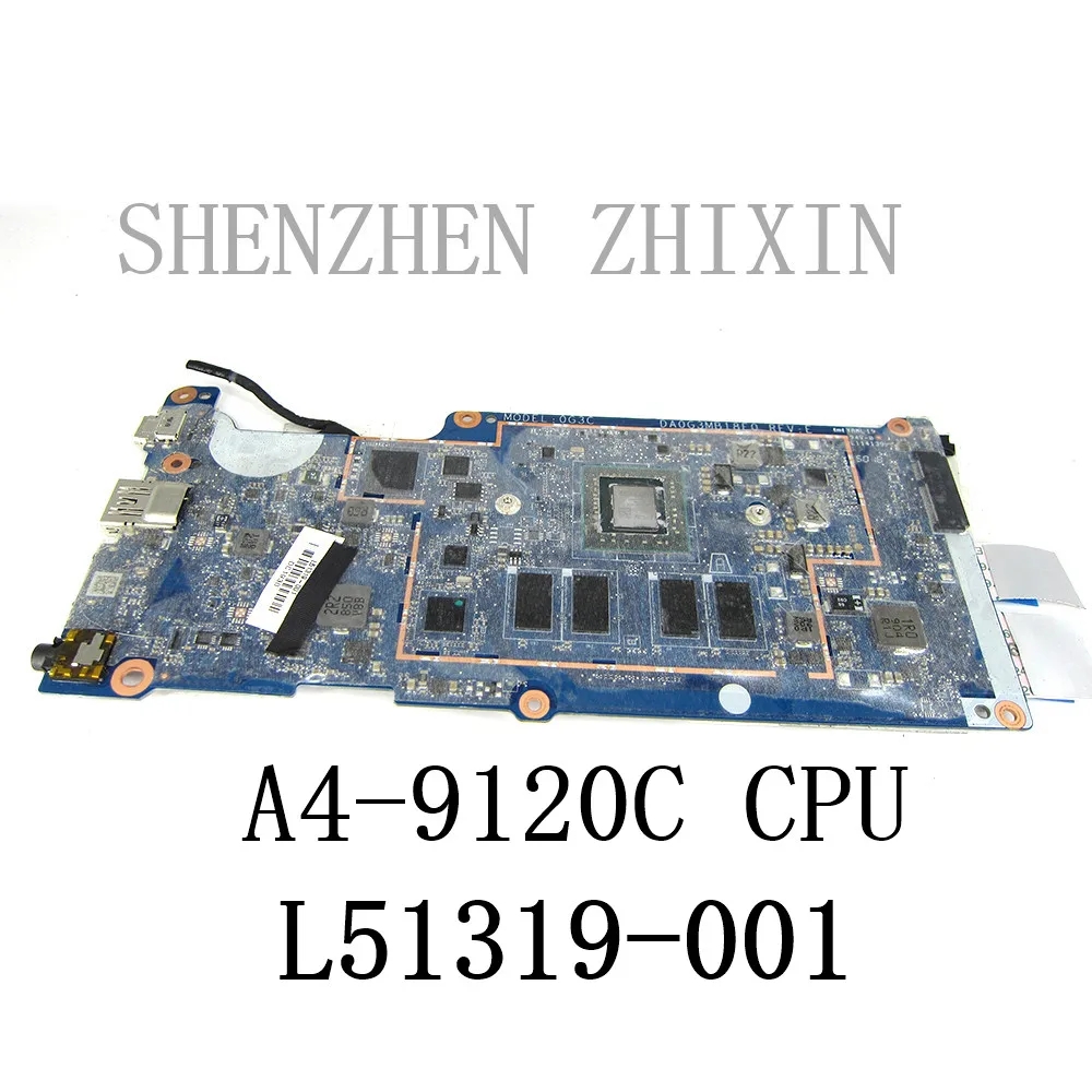 Материнская плата для ноутбука HP Chromebook 14-db 14-db0001AU A4-9120C CPU 4 Гб RAM 32GeMMC L51319-001 DA0G3MB18E0