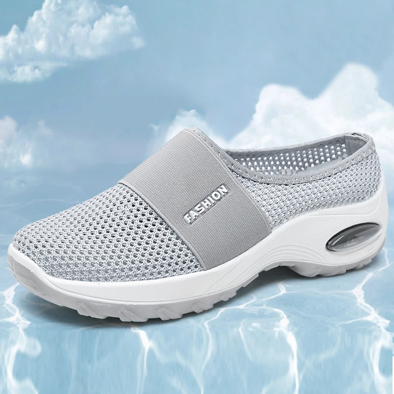 

Summer Sneakers Women Mesh Platform Tennis Casual Platform Sneakers Breathable Cushion Increase Sneakers for Women 2021