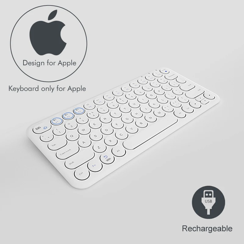 B.O.W многофункциональная bluetooth-клавиатура-Совместимость с Windows, Mac, Android, iPad, iPhone, Apple tv-простое переключение до 3 устройств - Цвет: 49.98