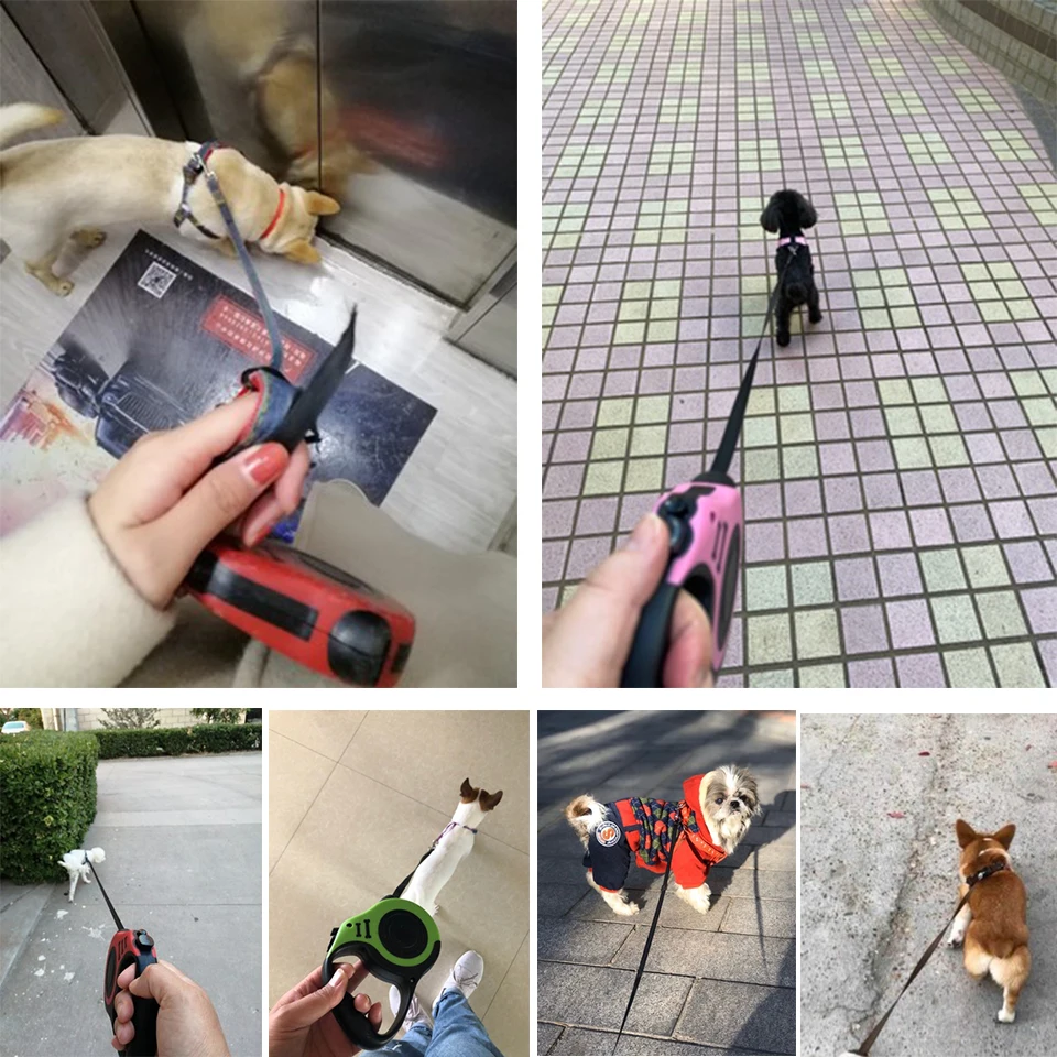 

Durable Dog Leash Pet Dog Lead Automatic Extending Nylon Puppy Walking Running Leads Retractable For Small Medium Dogs