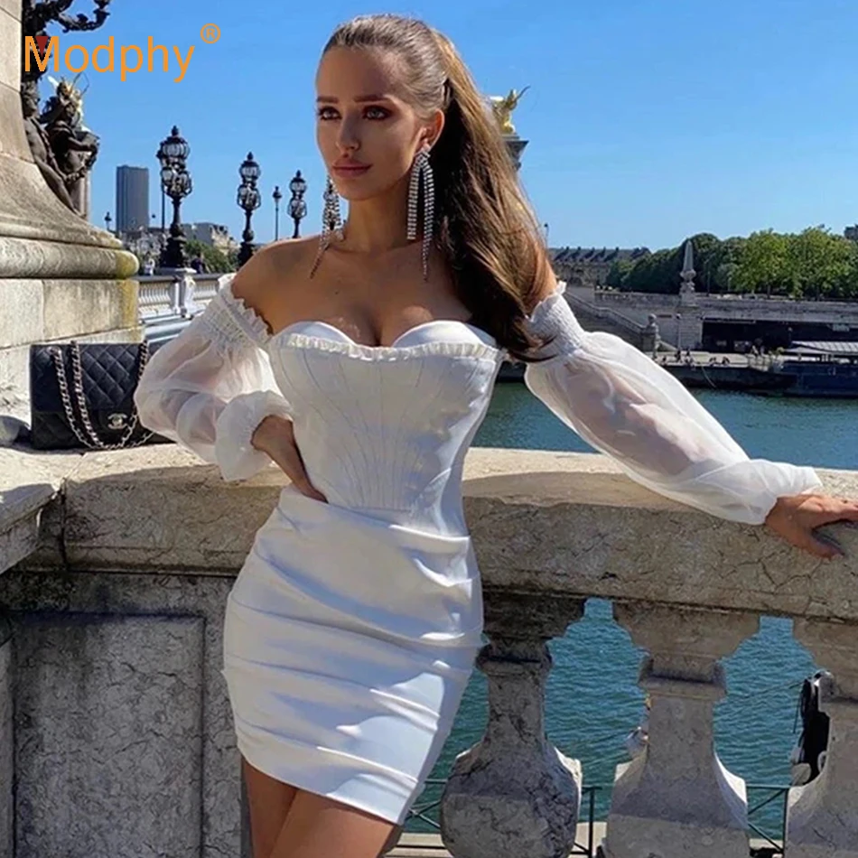 Пикантные застежкой молнией на спине сумка плечо с длинными рукавами фонариками