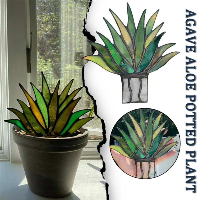 Искусственные растения agave Mini яркие и искусственные горшок искусственное