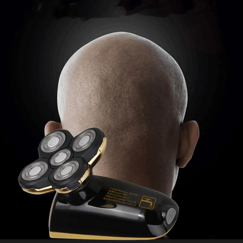 

rechargeable electric Shaver five floating Blade Razor double ring Beard Trimmer bald head hair trimmer hair clipper haircut