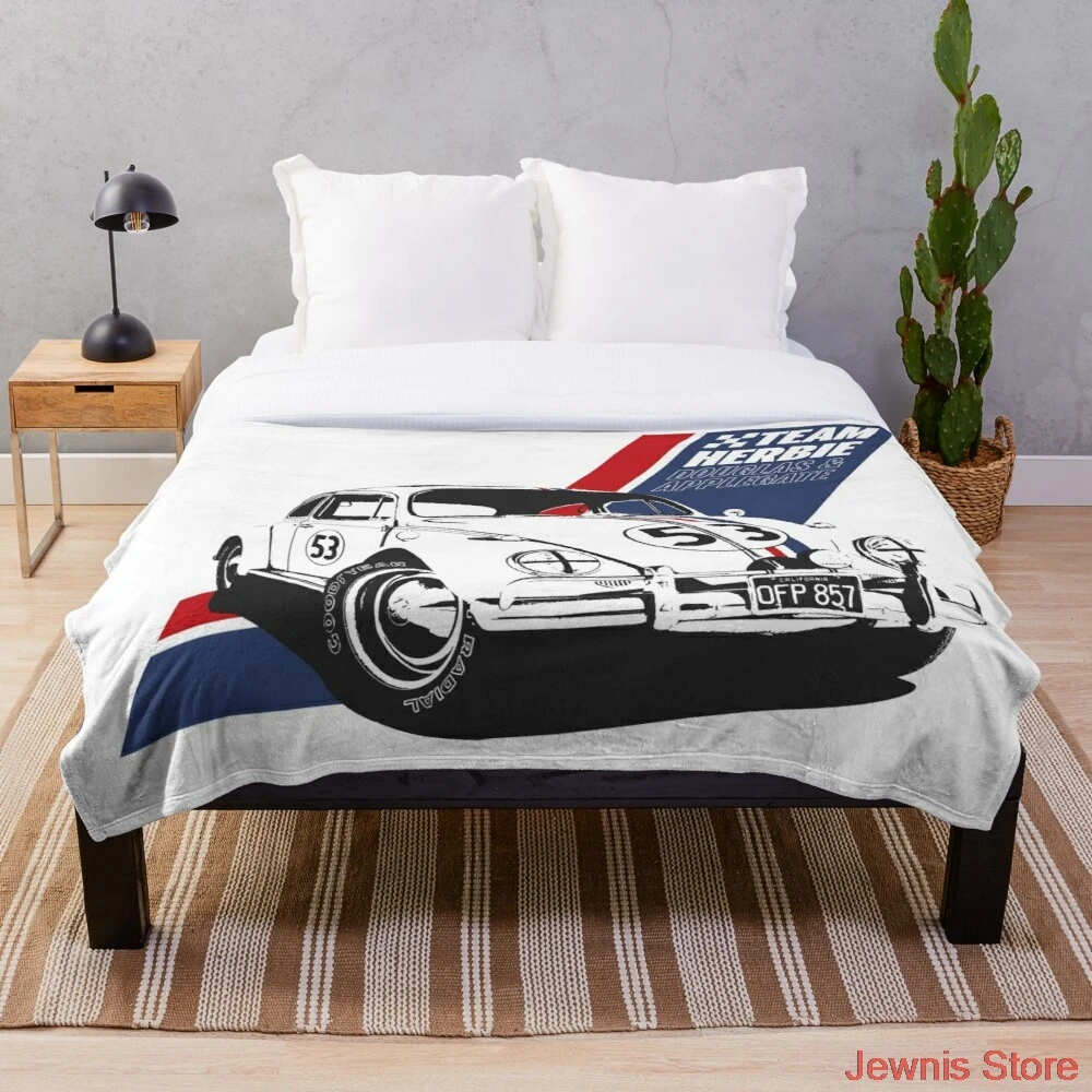 

Team Herbie Monte Carlo Throw Blanket Soft Warm Coral Fleece Plush Throw Blanket Rug Piece Sofa Bed Knee blankets Boys Girls