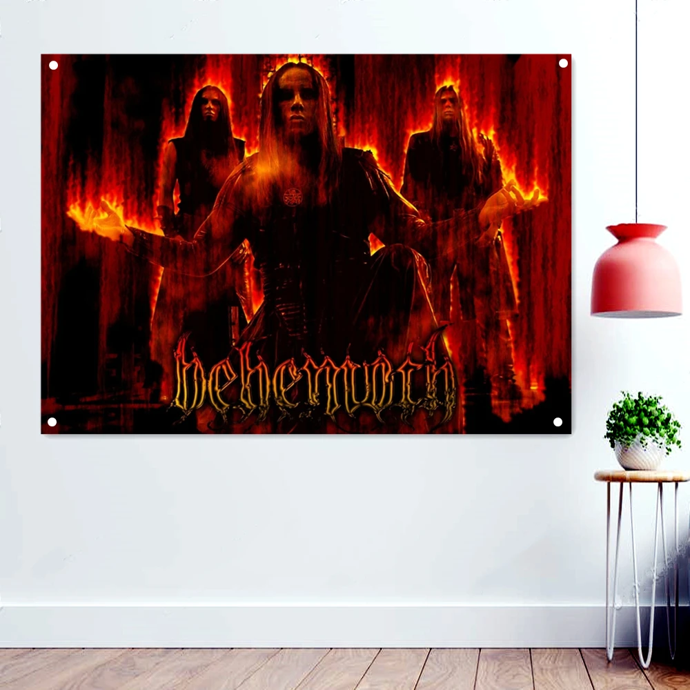 

Death Metal Flags Wall Hanging Music Dark Art Tattoos Illustrations Artwork Posters scary Bloody Drawing Rock Band Logo Banners