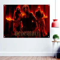 death metal flags wall hanging music dark art tattoos illustrations artwork posters scary bloody drawing rock band logo banners