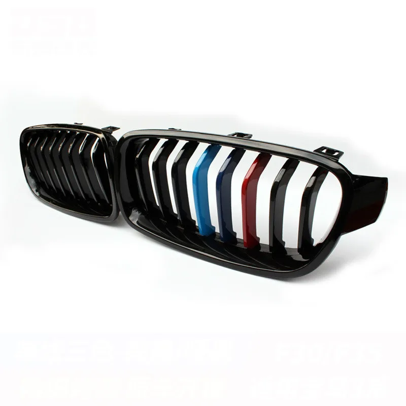 

Modified single-line three-color light black matte black Racing Grills intake grille. Fit for BMW 3 Series F30 F35
