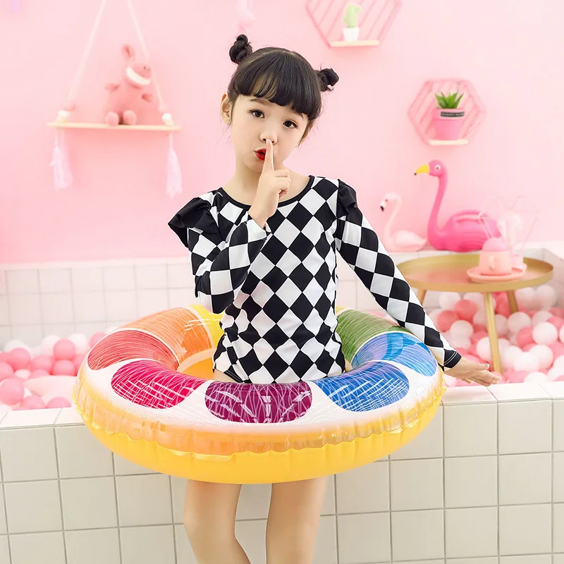 Красочные Лимона Детские поплавок плавающее кольцо надувной круг резиновое для