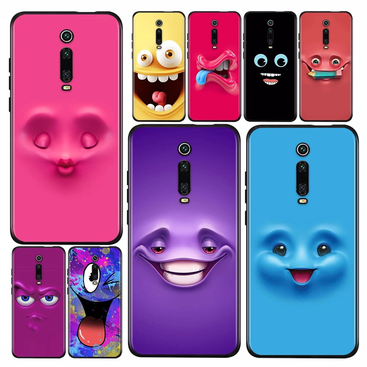 

Soft TPU Kunst Lustige Gesichter Telefon For Redmi 9i 9T 9A 9C 9 8A 8 GO 7 7A S2 Y2 6 6A 5 5A 4X Prime Pro Plus Phone Case