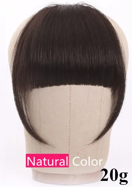 Natural Color 20g T Halo Lady beauty, блонд, человеческие волосы, челка, на заколках, для наращивания, не Реми, на заколках, бахрома, волосы, тупой срез, челка, 613 блонд, аккуратный взрыв - Цвет: Natural Color 20g T