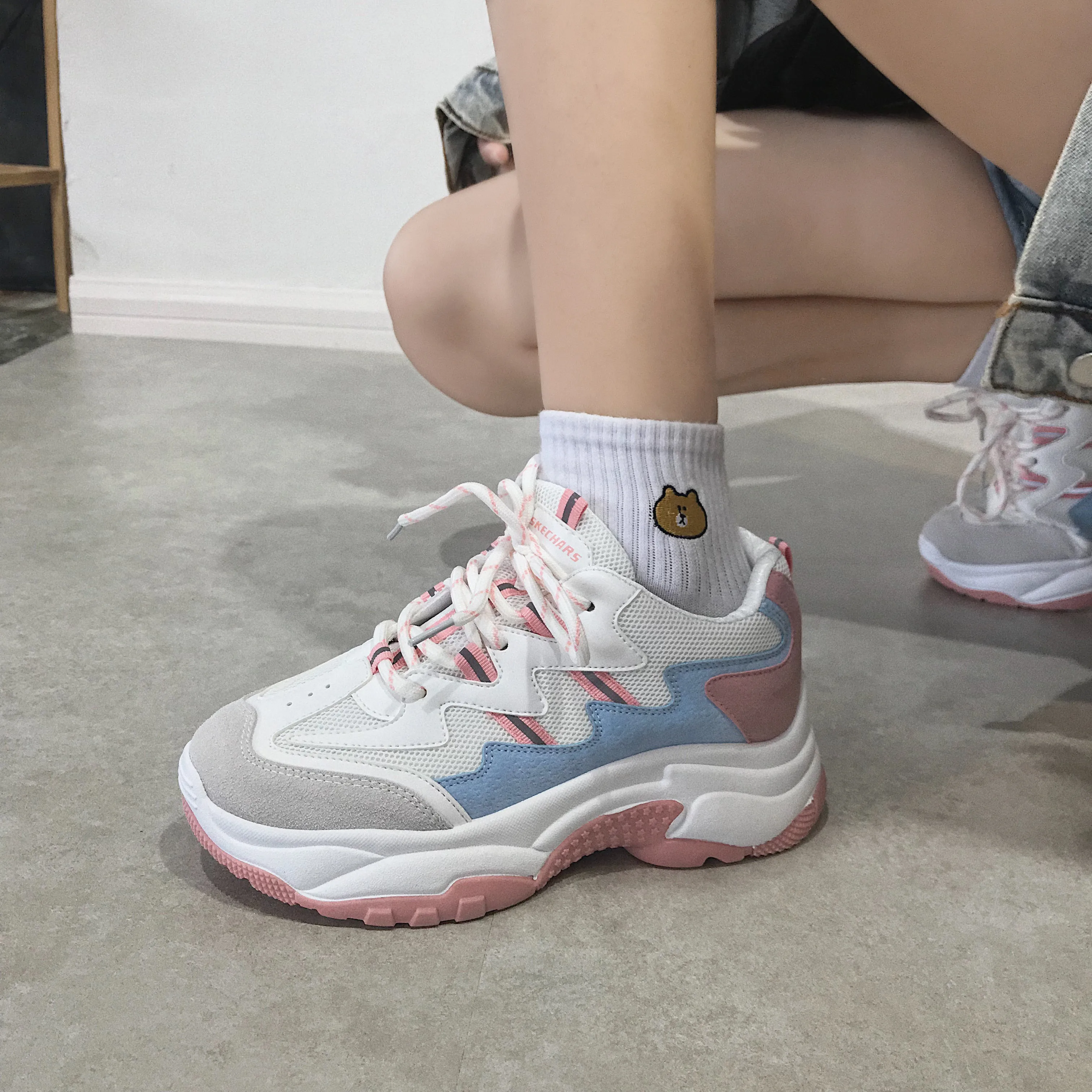 Женская спортивная обувь новая летняя Корейская версия Harajuku wild ulzzang ins супер