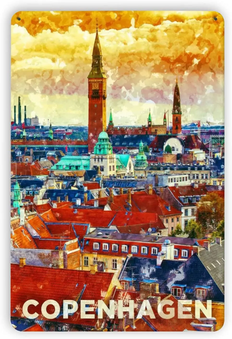 Оловянные знаки keжабера Копенгагена, забавная металлическая ретро-вывеска, настенный Декор для дома, баров, ресторанов, кафе, офиса, магазинов, пабов, клубов, Подарочная вывеска